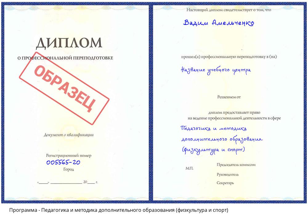 Педагогика и методика дополнительного образования (физкультура и спорт) Магадан